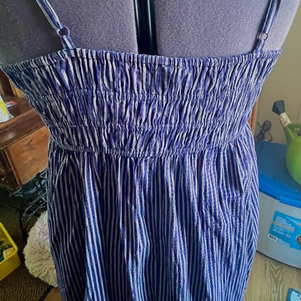 a new day Navy and White Striped Dress